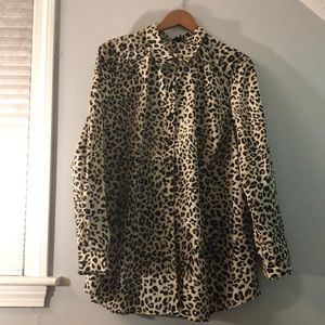 Roamans dress blouse, animal print